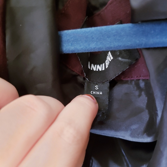 Gianni Bini Purple Fur Hooded Jacket Coat S - Picture 5 of 9